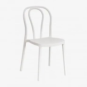 Set Van 2 Stapelbare Eetkamerstoelen In Polypropyleen Mizzi Gardenia Wit - Sklum