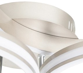 Plafondlamp staal incl. LED 3-staps dimbaar 3-lichts - Navara Design rond Binnenverlichting Lamp