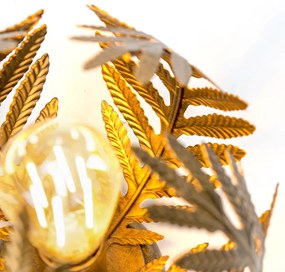Vintage plafondlamp goud 24 cm - Botanica Retro E27 rond Binnenverlichting Lamp