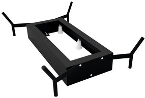 Polysan Reduta badpoten frame 170x80cm zwart mat