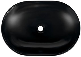 Sapho Rondane keramische waskom 60x42cm zwart mat