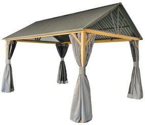 Teramo metalen tuinhuisje met klamboe 4x3 Tuinpunt