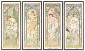 Kunstreproductie The Times of the Day, Mucha, Alphonse Marie