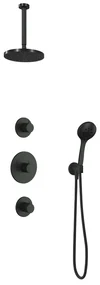 Hotbath Cobber IBS20GN inbouwdouche met 3s handdouche en 30cm plafondbuis geborsteld nikkel