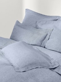 Linnen dekbedovertrek Linna met bies