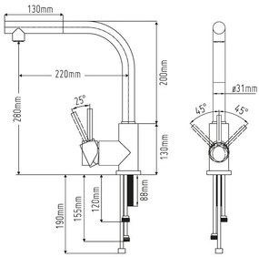 Sento Pulldown Claw RVS Keukenkraan uittrekbaar SK111