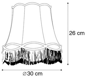 Stoffen lampenkap groen 30 cm - Granny Retro rond