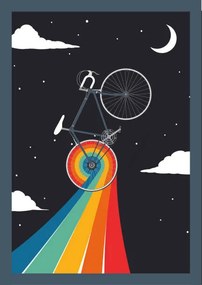 Ilustratie cycling to the moon, martinwimmer
