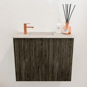 Mondiaz Joya DLux 50cm toiletmeubel shadow met wastafel faye links 1 kraangat ostra