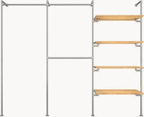 Open kledingrek RackBuddy van eikenhout