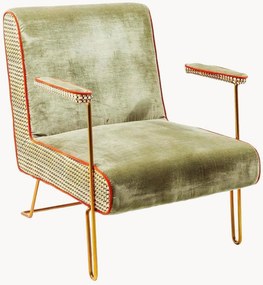 Fluwelen fauteuil Aunt