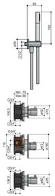 Hotbath Get Together IBS1CR inbouwdouche met 3s handdouche en 30cm plafondbuis chroom