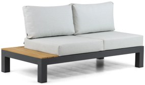 Loungeset 6 personen Aluminium/Teak Grijs Lifestyle Garden Furniture Vittoria