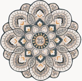 Indoor handgetuft rond vloerkleed Quiana Traditioneel