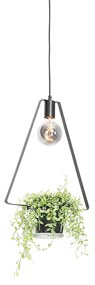 Moderne hanglamp zwart met glas driehoekig - Roslini Modern E27 Binnenverlichting Lamp