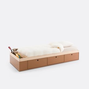 Grenen bed met opberglades, Bloky