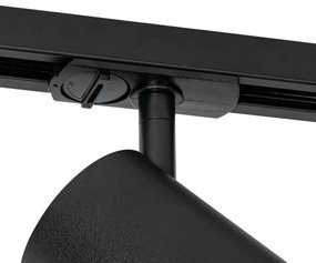 Moderne Spot / Opbouwspot / Plafondspot zwart voor railsysteem 1-fase 70mm - Iconic Jeana Luxe Modern GU10 rond Binnenverlichting Lamp