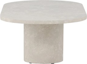 Hoge Beige Ovale Salontafel - 60 X 120cm.