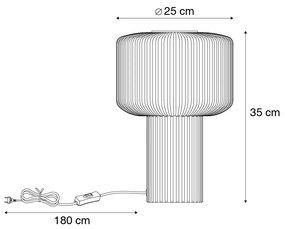 Design tafellamp amber glas - Andro Design E27 rond Binnenverlichting Lamp