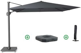 Platinum Challenger zweefparasol 3x3m T1 premium (incl. voet + hoes) anthracite