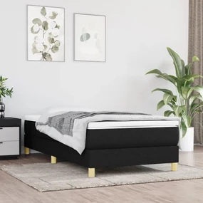 vidaXL Boxspringframe stof zwart 90x200 cm