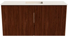 Mondiaz Joya DLux 80cm toiletmeubel ruby met wastafel faye midden zonder kraangat meli