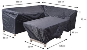 Garden Impressions Lounge dining beschermhoes 253/223x80xH65 en 152x92xH62 cm