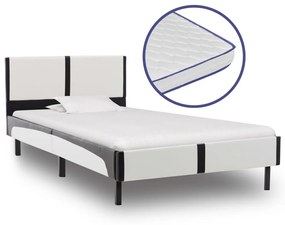vidaXL Bed met traagschuim matras kunstleer 90x200 cm