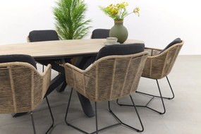 Taste Belmond naturel/GI Edison 220x115 cm. - ovale tuinset