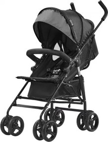 VEVOR lichtgewicht kinderwagen, compact, eenvoudig opvouwbaar, met verstelbare rugleuning, luifel, frame van koolstofstaal, grote opbergmand, bekerhouder, reisbuggy met paraplu, donkergrijs/zwart