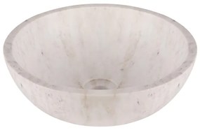 Differnz Marmor waskom - 40x40x15cm - rond - marmer - glans wit 38.010.57