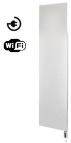 Sanicare Elektrische Design Radiator Denso 180x40cm - Mat wit - wifi - thermostaat zwart (linksonder) HRLWZ401800/W