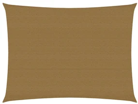 vidaXL Zonnezeil 160 g/m² 2x3,5 m HDPE taupe