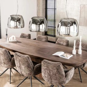 Grote Hanglamp Grijs Rookglas 48 Cm