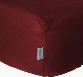 Boxspring hoeslaken Bordeaux van perkalkatoen