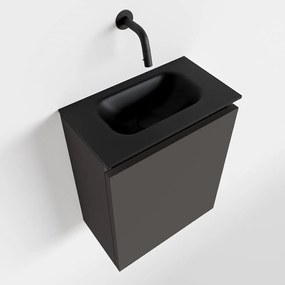Mondiaz Ture 40cm toiletmeubel dark grey met wastafel urban midden geen kraangat