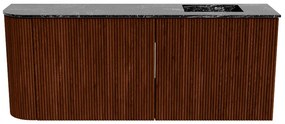 Mondiaz Joya DLux 100cm toiletmeubel ronding links ruby met wastafel faye rechts 1 kraangat lava