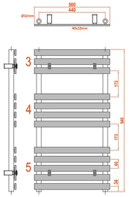 Sapho Jalousi radiator wit 50x94cm 328W