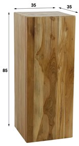 Plantenzuil Teak Hout 85 Cm - 35 X 35cm.