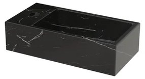 Riho Livit Tiny Fontein - 1 kraangat links - 41x20.5x10.5cm - zwart marmer W031008M01