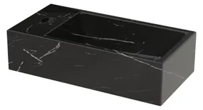 Riho Livit Tiny Fontein - 1 kraangat links - 41x20.5x10.5cm - zwart marmer W031008M01