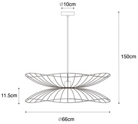 Design hanglamp zwart - Pua Design E27 rond Binnenverlichting Lamp