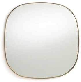 Spiegel in ijzermetaal, verouderde messing, H80 cm, Caligone