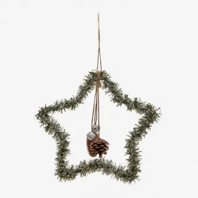 Kerstdecoratieve Krans In De Vorm Van Een Hoku-ster Donkergroen - Sklum