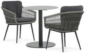 Bistroset 2 personen 70 cm Aluminium/wicker Grijs Lifestyle Garden Furniture Western/Como