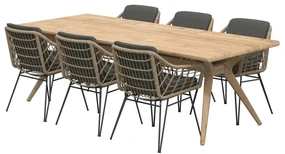 4 Seasons Outdoor Cottage Belair dining tuinset 7-delig 240x100xH76 cm