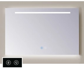 Sanicare Tutti LTD spiegel met verwarming, verlichting rondom, LED lichtstrook en touch bediening 85cm