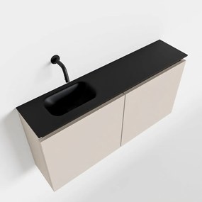 Mondiaz Ture 100cm toiletmeubel linen met wastafel urban links geen kraangat