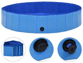 vidaXL Hondenzwembad inklapbaar 160x30 cm PVC blauw