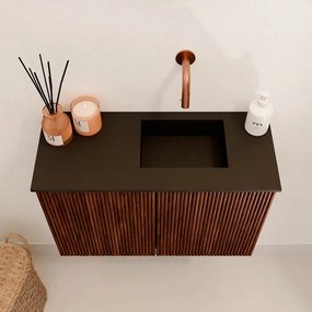 Mondiaz Joya 60cm toiletmeubel ruby met wastafel faye rechts zonder kraangat urban